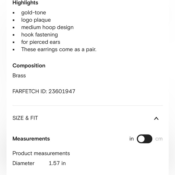 ❌SOLD❌Dolce & Gabbana DG logo charm hoop earring - Picture 4 of 9